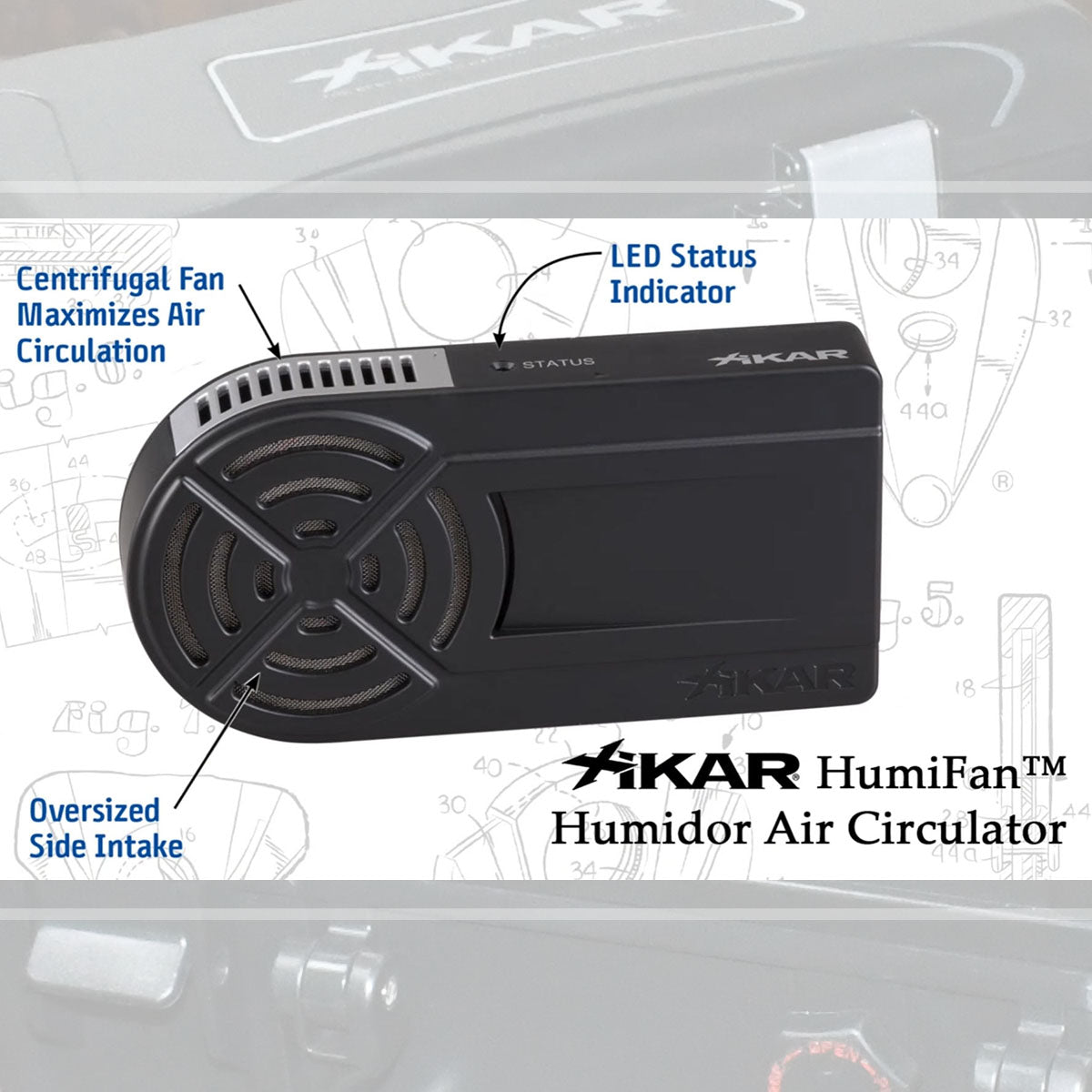 XIKAR HumiFan™ Humidor Air Circulator