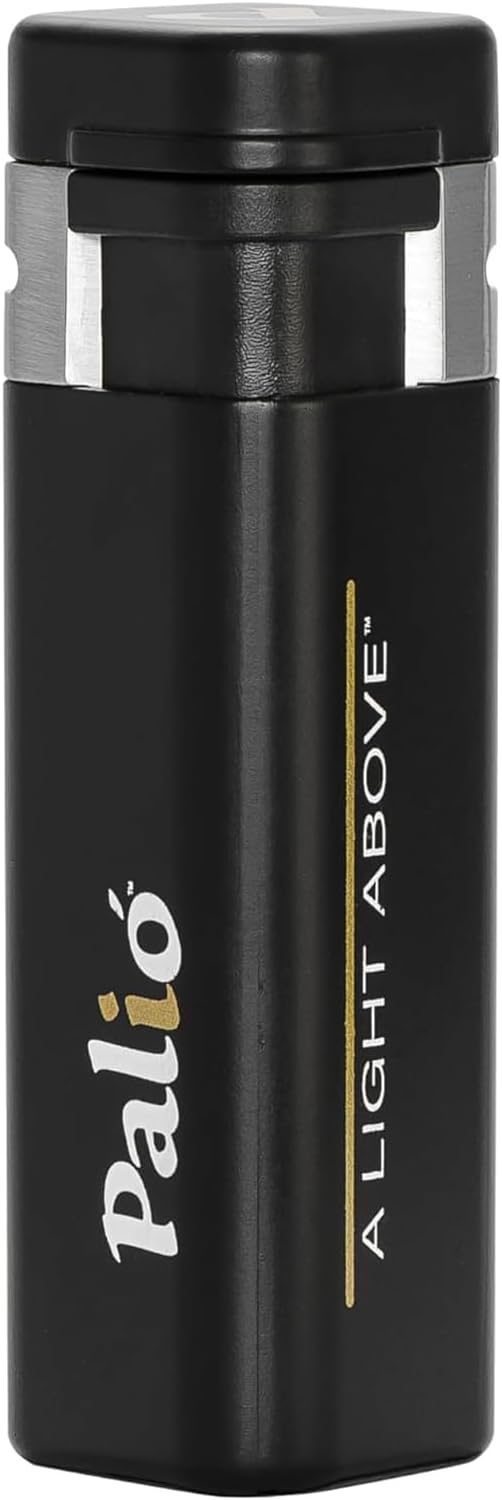 Palió Treo Triple Jet Flame Butane Torch Lighter, Red | Wind Resistant, Oversized Refillable Fuel Tank, Adjustable Flame, Easy Push Ignition, Flip-Top Lid, High Altitude Tested