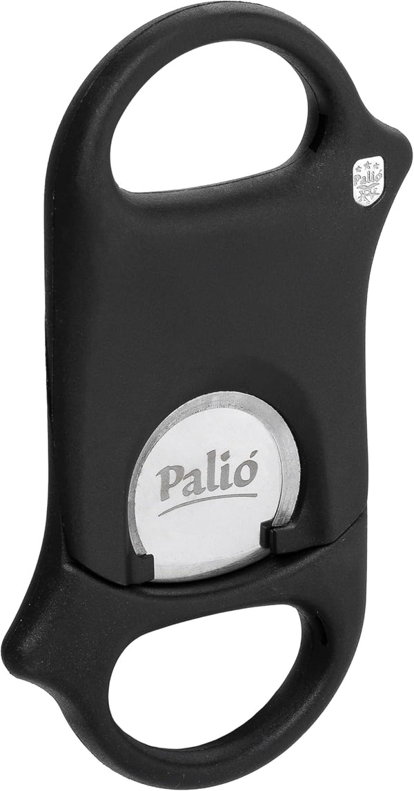 Palió® Composite Double Guillotine Cigar Cutter, Matte Black | Ergonomic Design, Hardened Surgical Stainless Steel Blades, Cuts Up to 70 Ring Gauge Cigars | Premium Cigar Accessory for Precision Cuts